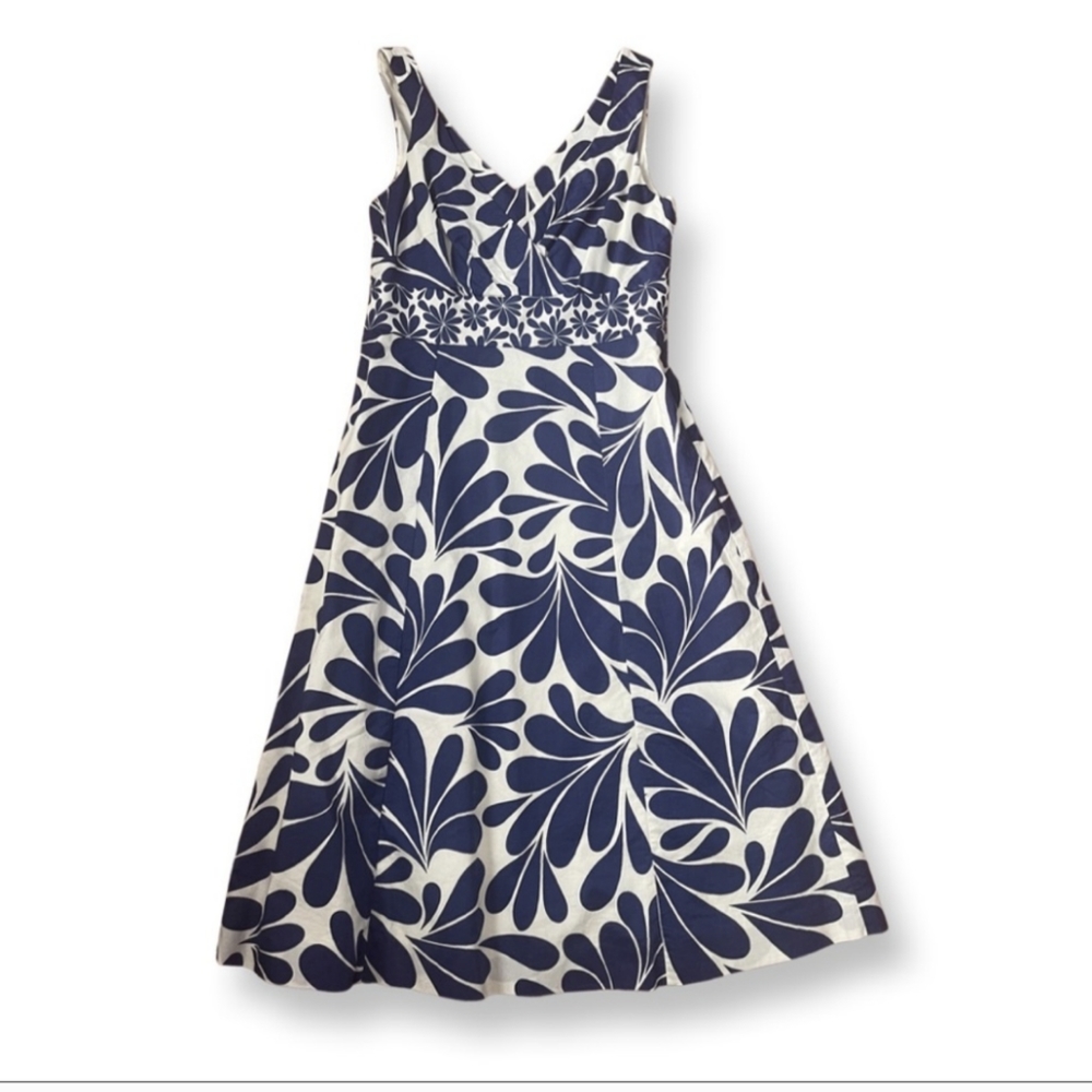 Boden Blue & White Floral Dress 8